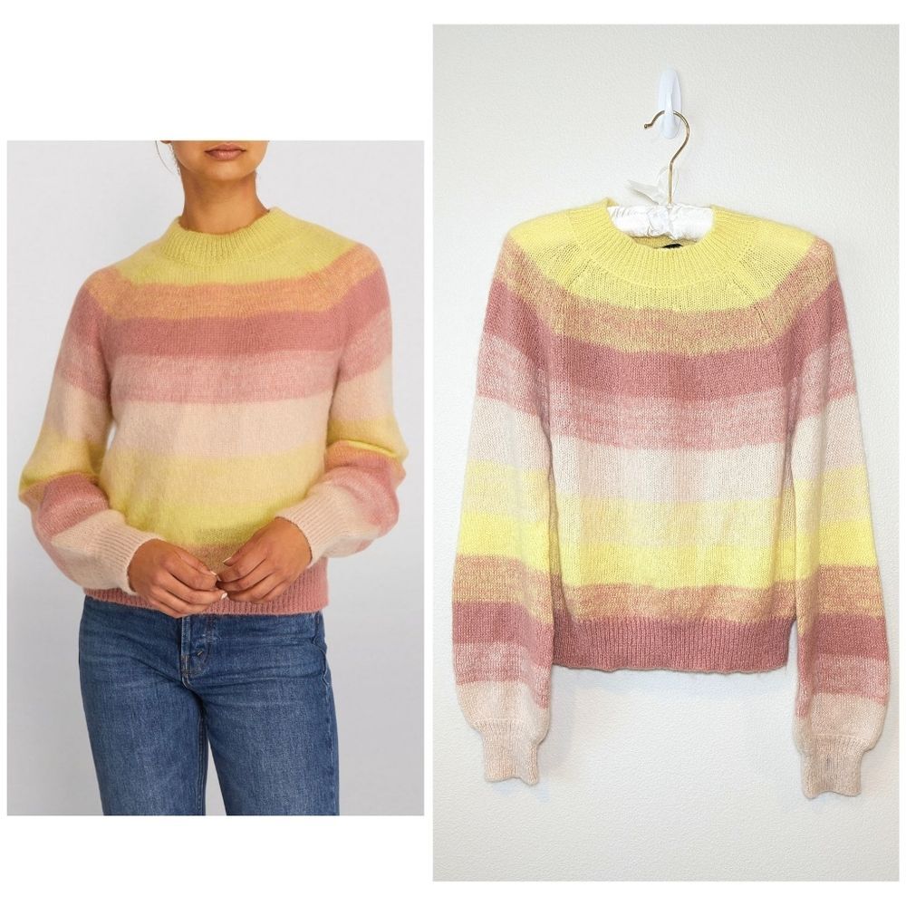 Maje Mohair Millao Striped Sweater - Picture 15 of 15